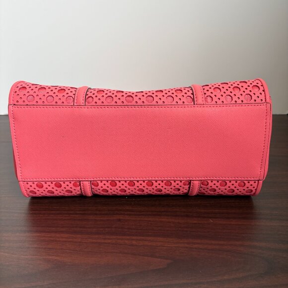 Kate Spade Romy Newbury Lane Caning Bag Crossbody Coral Leather Tote with Wallet - Picture 5 of 12